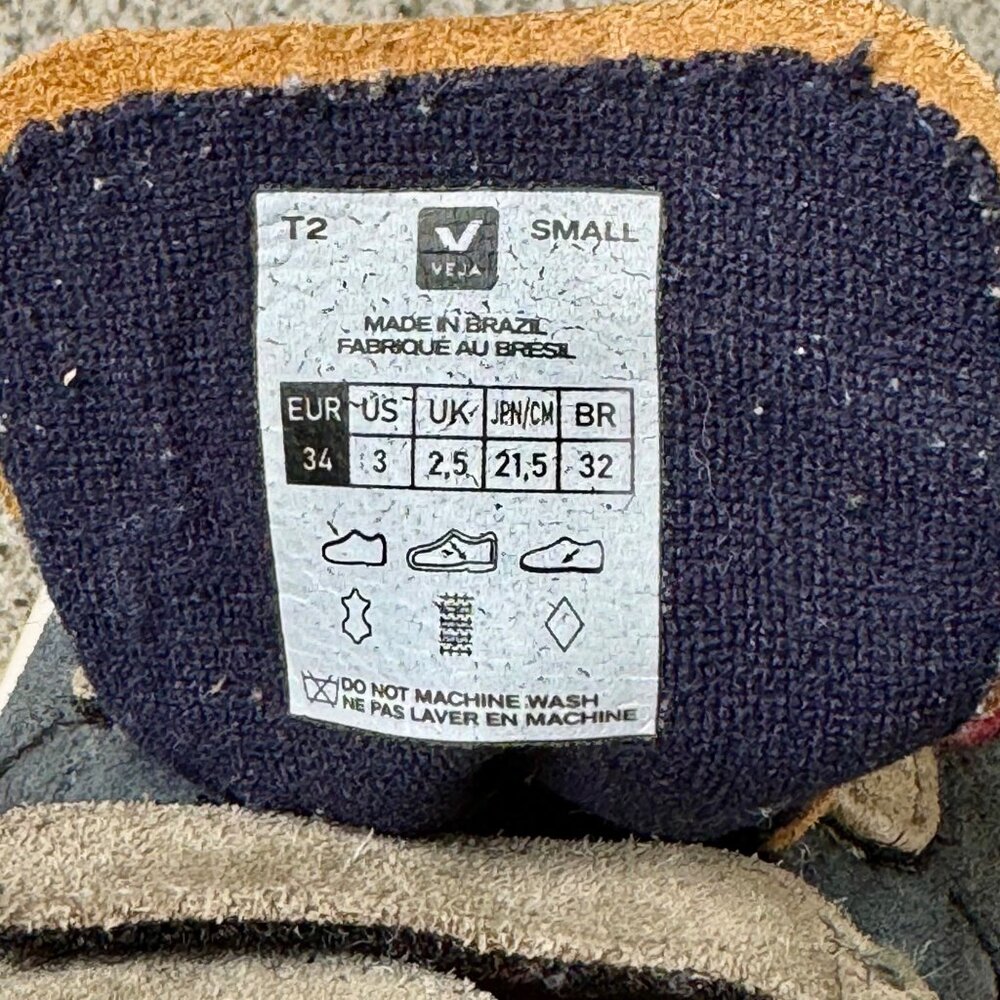 VEJA Multicolor V-10 Nautico Sneakers Boys 3 34 Colorblock Suede Shoes Sneaker - Picture 11 of 11